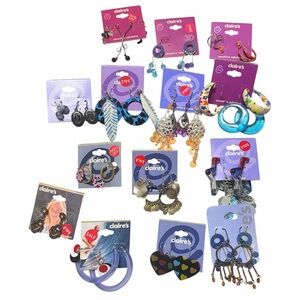 Y2K Vintage Claire’s Earrings Bundle-26 Pairs+ Bethany Hamilton
